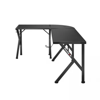 Stūra spēļu galds Huzaro Hero 6.3 Melns L-veida oglekļa šķiedras virsma 1540×1170×740 mm