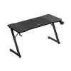 Ergonomiskais spēļu galds huzaro Hero 3.3 Melns — taisnstūra virsma 1400x600 mm, 740 mm augstums, 15 mm virsma