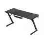 Ergonomiskais spēļu galds huzaro Hero 3.3 Melns — taisnstūra virsma 1400x600 mm, 740 mm augstums, 15 mm virsma