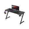 Gaming galds huzaro Hero 3.3 RGB — melns taisns galda virsmas 1400x600 mm, LED apgaismojums, krūzes turētājs, austiņu āķis