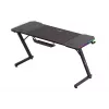Gaming galds huzaro Hero 3.3 RGB — melns taisns galda virsmas 1400x600 mm, LED apgaismojums, krūzes turētājs, austiņu āķis