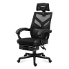 Spēļu krēsls Huzaro Combat 5.0 Mesh Seat Melns - elpojošs sieta sēdeklis, regulējams atzveltnes slīpums 90-140°, maks. slodze 140 kg, roku balsti, kāju balsts