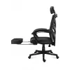 Spēļu krēsls Huzaro Combat 5.0 Mesh Seat Melns - elpojošs sieta sēdeklis, regulējams atzveltnes slīpums 90-140°, maks. slodze 140 kg, roku balsti, kāju balsts