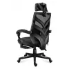 Spēļu krēsls Huzaro Combat 5.0 Mesh Seat Melns - elpojošs sieta sēdeklis, regulējams atzveltnes slīpums 90-140°, maks. slodze 140 kg, roku balsti, kāju balsts
