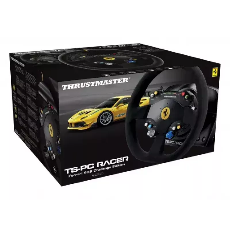 Thrustmaster TS-PC Racer Ferrari 488 Challenge Edition stūre, melna, USB 2.0, analogā/digitālā