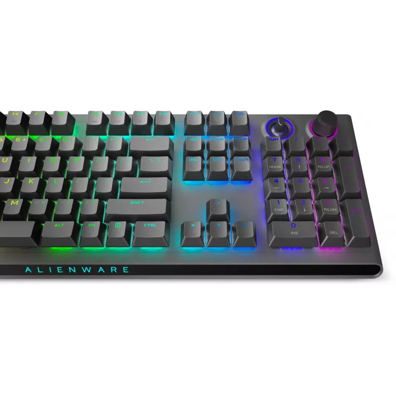 Alienware Tri-Mode AW920K spēļu tastatūra, USB + RF bezvadu + Bluetooth, pelēka
