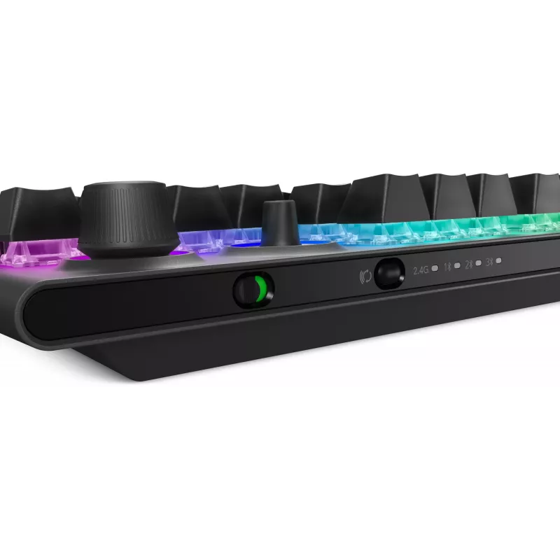 Alienware Tri-Mode AW920K spēļu tastatūra, USB + RF bezvadu + Bluetooth, pelēka