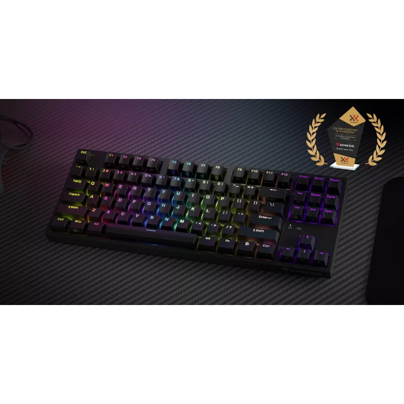 GENESIS Thor 404 TKL tastatūra Gaming USB QWERTY US International Melna