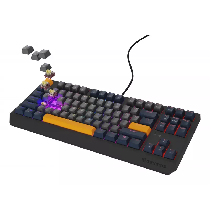 GENESIS Thor 230 TKL tastatūra Gaming USB QWERTY Angļu Blue
