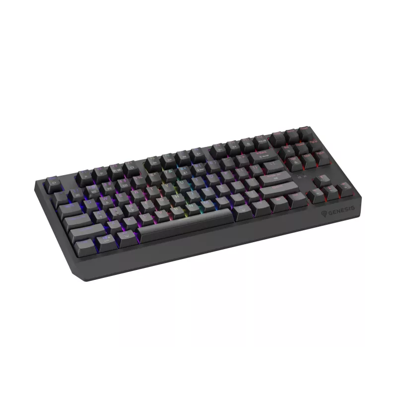 Genesis Thor 230 TKL bezvadu mehāniskā tastatūra spēlētājiem, Outemu Red, melna
