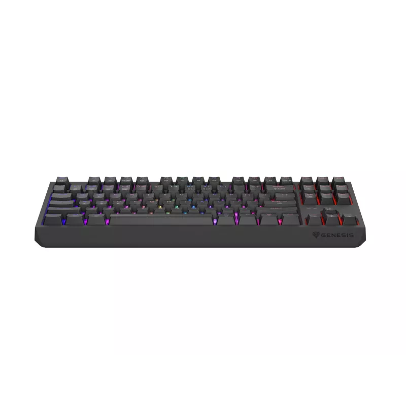 Genesis Thor 230 TKL bezvadu mehāniskā tastatūra spēlētājiem, Outemu Red, melna