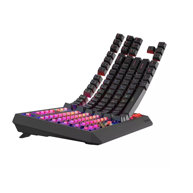 Genesis Thor 230 TKL bezvadu mehāniskā tastatūra spēlētājiem, Outemu Red, melna