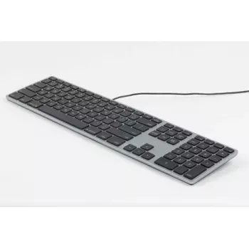 Matias FK318LB-UK RGB apgaismota bezciparu tastatūra Mac Space Gray — UK izkārtojums