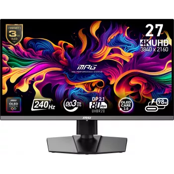 MSI MPG 272URX QD-OLED monitors 67,3 cm (26,5 collu) 3840 x 2160 pikseļi 4K Ultra HD melns