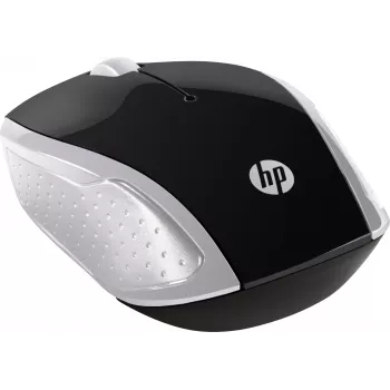HP Wireless Mouse 200 (Pike Silver) — Bezvadu optiskā pele, ambidextra, 1000 DPI, sudraba