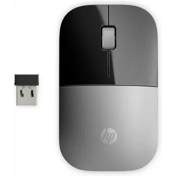HP Z3700 Sudraba bezvadu pele, abpusēja, optiskā, RF bezvadu, 1200 DPI, Sudraba