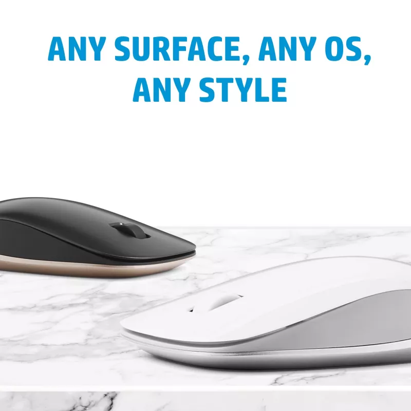 HP 410 Slim Silver Bluetooth pele, abpusēja, Bluetooth, 2000 DPI, Sudraba