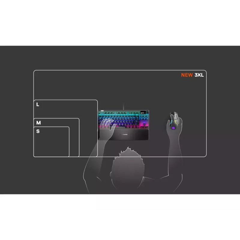 Pelēkdēlis Steelseries QcK 3XL