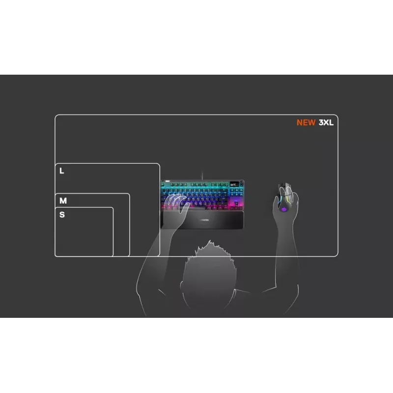 Pelēkdēlis Steelseries QcK 3XL