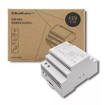DIN sliedes barošanas bloks QOLTEC 50922 — 12V 7.1A 85.2W