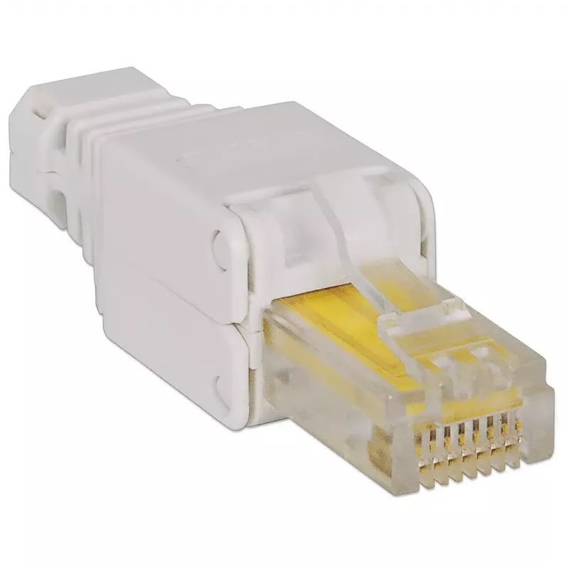 Intellinet RJ45 modulārais spraudnis, bezinstrumentu savienotājs Cat5/5e/6, 22-26 AWG masīviem un dzīslu UTP kabeļiem