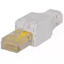 Intellinet RJ45 modulārais spraudnis, bezinstrumentu savienotājs Cat5/5e/6, 22-26 AWG masīviem un dzīslu UTP kabeļiem
