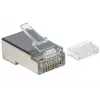 Intellinet Pro Line RJ45 modulārie spraudņi, Cat6, STP, 3-zaru, cietai un savītai stieplei, 50 µ apzeltīti kontakti, 90 gab.