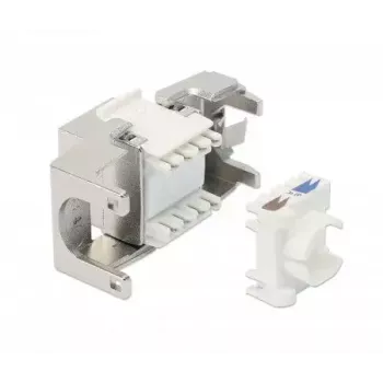 Intellinet Cat8.1 40G Ekranēts Bezinstrumentu Keystone Jack RJ-45 Sudrabs