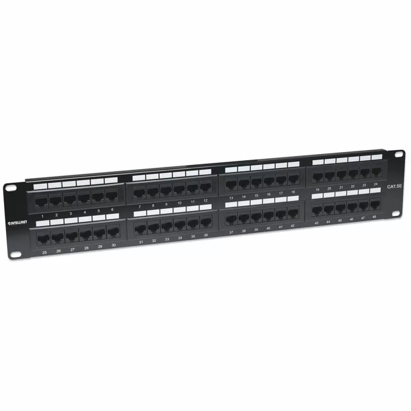 Intellinet Sadales panelis, Cat5e, UTP, 48 Porti, 2U, Melns