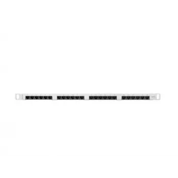 Patch panel LANBERG PPU6-0024-S, 24-portu Cat6, metāls, 0,5U, 440×22,3×99 mm