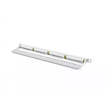 Patch panel LANBERG PPU6-0024-S, 24-portu Cat6, metāls, 0,5U, 440×22,3×99 mm