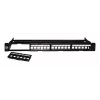 Techly Modular Patch Panel 24 vietas UTP ar noņemamiem moduļiem 1U Melns