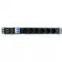 Techly I-CASE STRIP-16SH strāvas sadalītājs (PDU) 6× Schuko 1.5U melns/sudrabs