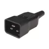 Techly I-CASE STRIP-18C20 strāvas sadalītājs (PDU) 8 kontaktligzdas 1U Melns, Sarkans