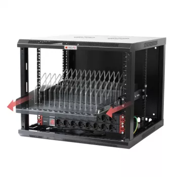 Rack plaukts Techly I-CABINET-TRAY14BK Melns 4U 19 collas