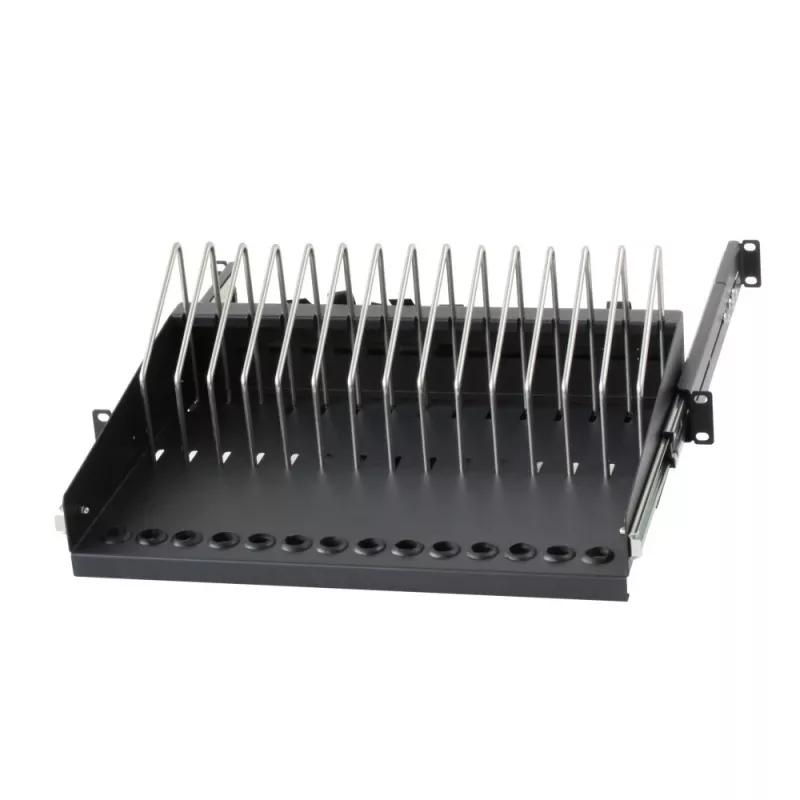Rack plaukts Techly I-CABINET-TRAY14BK Melns 4U 19 collas
