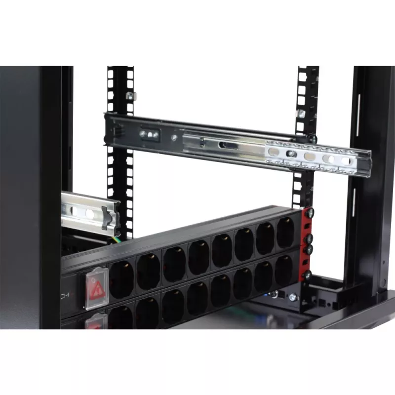 Rack plaukts Techly I-CABINET-TRAY14BK Melns 4U 19 collas