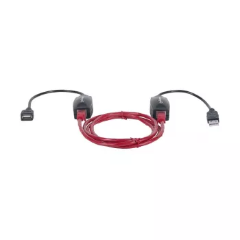 Manhattan USB-A līnijas pagarinātājs, pagarina USB ierīci līdz 60m, barošana caur USB, melns