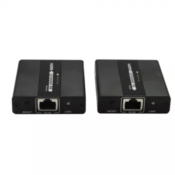 Techly IDATA EXT-E71 AV raidītājs un uztvērējs HDMI pagarinātājs pa Ethernet, melns