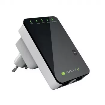 Techly Wall Plug bezvadu maršrutētājs 300N Wi-Fi 4