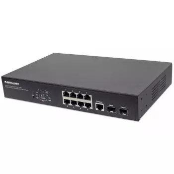 Pārvaldāms slēdzis Intellinet 8 portu Gigabit Ethernet PoE+ ar 2 SFP portiem