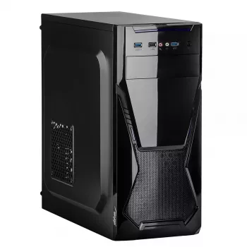 Akyga AK13BK Micro Tower datora korpuss, ATX / Micro ATX / Mini ITX, 2x USB 3.0, sieta priekšpanelis, bez barošanas bloka, melns