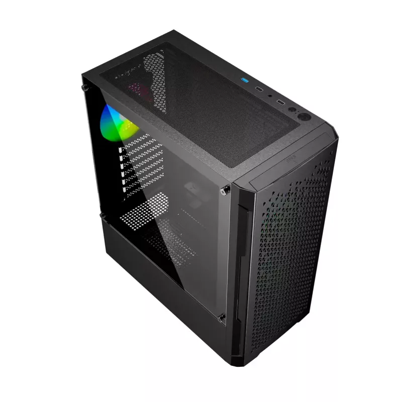 Gembird Fornax 400X spēļu korpuss ar ARGB apgaismojumu, melns
