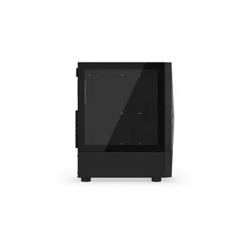 PC korpuss KRUX VAKO KRX0132 ATX melns — rūdīts stikls, RGB, atbalsta Mini‑ATX, GPU līdz 31 cm, CPU dzesētājs līdz 15.9 cm