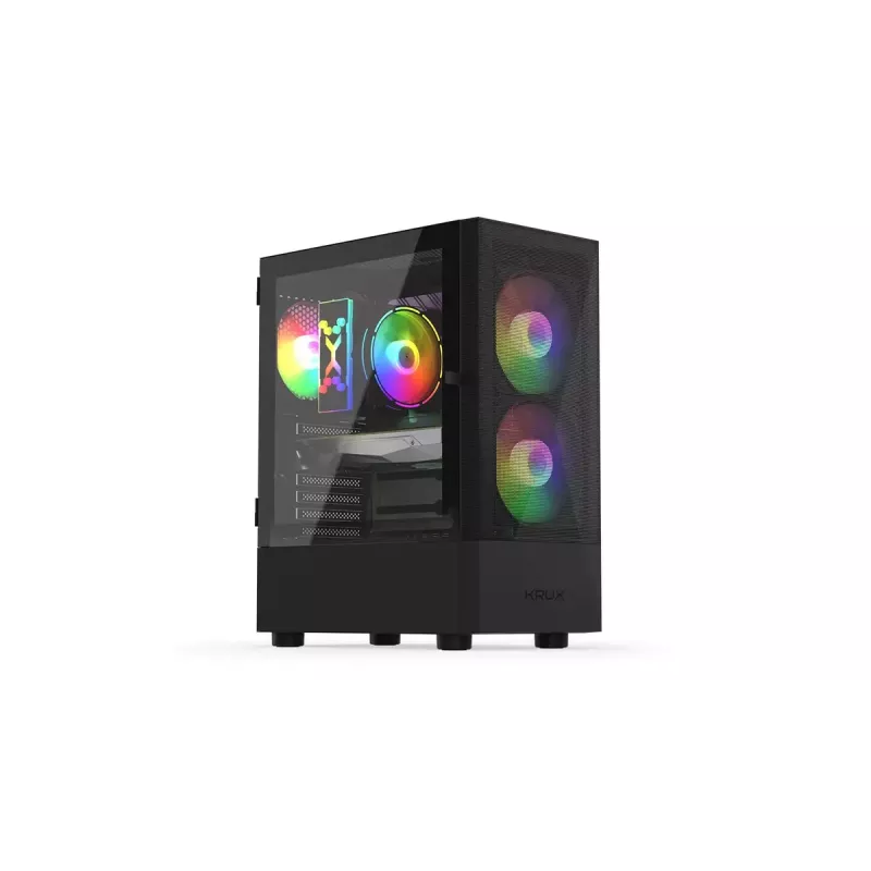 KRUX Vako KRX0132 RGB datora kaste, melna