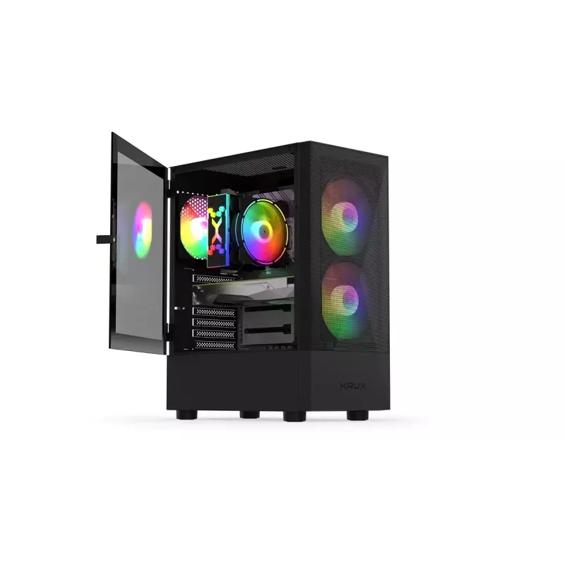 KRUX Vako KRX0132 RGB datora kaste, melna