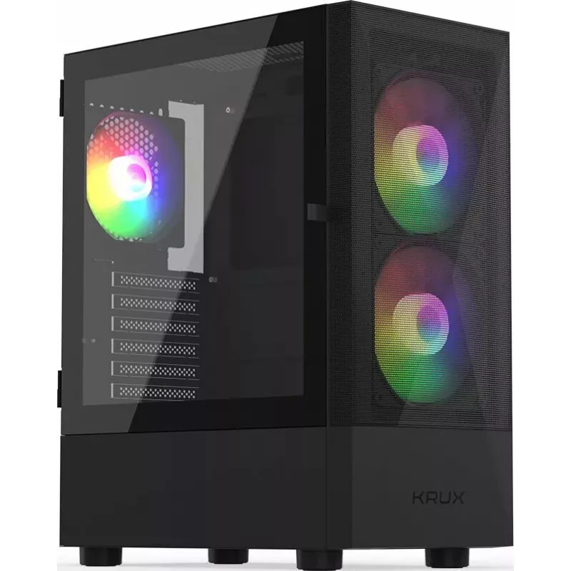 KRUX Vako KRX0132 RGB datora kaste, melna