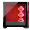 PC korpuss MODECOM VOLCANO EXPANSE S APEX ARGB MIDI Tower, rūdīts stikls, USB-C, 3x140mm priekšā, atbalsta ATX/microATX, GPU līdz 430mm