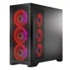 PC korpuss MODECOM VOLCANO EXPANSE S APEX ARGB MIDI Tower, rūdīts stikls, USB-C, 3x140mm priekšā, atbalsta ATX/microATX, GPU līdz 430mm