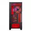 PC korpuss MODECOM VOLCANO EXPANSE S APEX ARGB MIDI Tower, rūdīts stikls, USB-C, 3x140mm priekšā, atbalsta ATX/microATX, GPU līdz 430mm
